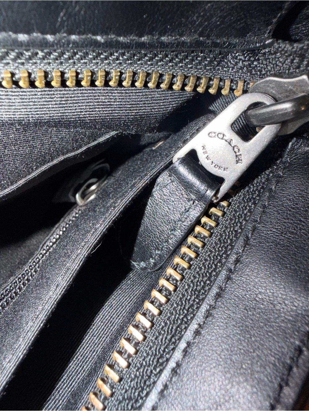 Large Coach Charlie Signature Messenger Bag with Blue and White Center Stripe - Picture 14 of 16